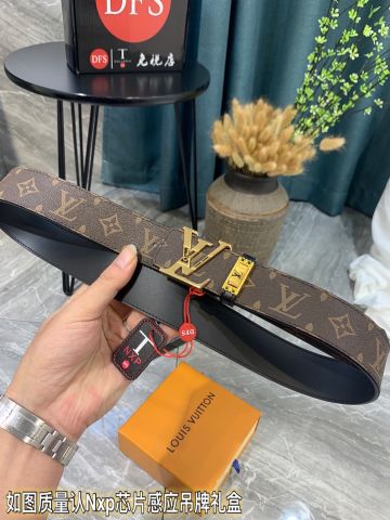 Belt nam LV* bản 3,8cm dây Hoạ tiết Monogram dùng cả 2 mặt