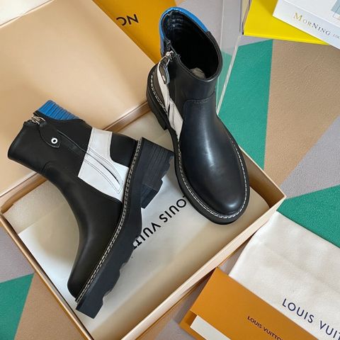 Boot LV* Beaubourg SIÊU CẤP cổ lỡ da bò lỳ mềm