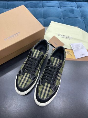 Giày nam buộc dây BURBERRY* kẻ xanh đẹp SIÊU CẤP