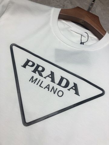 Áo phông nam nữ PRADA* in hoạ tiết cao cấp