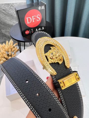 Belt nam VERSACE* bản 3,8cm mặt nạm đá đẹp sang SIÊU CẤP