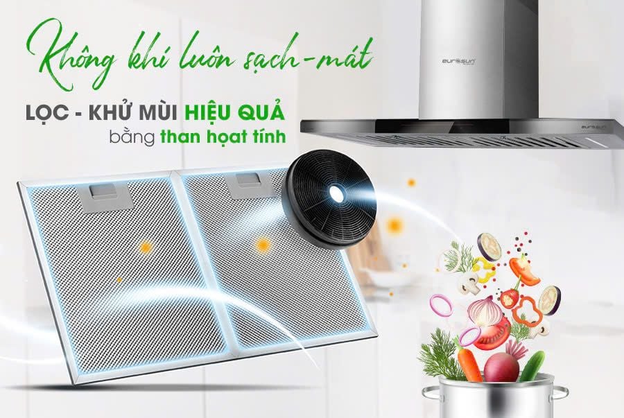 Máy hút mùi chữ T Eurosun EH-70AF76 kích thước 700 made in Malaysia – Nhà  bếp 299