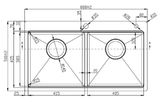 Chậu rửa bát Konox Topmount Series KN8850TD