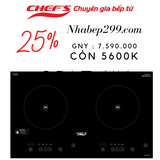 Combo 1: Bếp từ đôi Chefs EH-DIH2000A