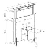 MÁY HÚT MÙI ÂM BÀN FASTER DOWN DRAFF GLASS FS 90HFB