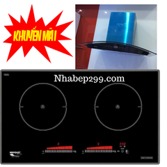 Combo 9: Bếp từ Napoliz ITC 6868Plus + Hút mùi Napoliz NA 075RS