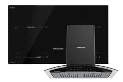 Bếp đôi điện từ Sunhouse SHB-CB.QD02-BH tặng kèm máy hút mùi