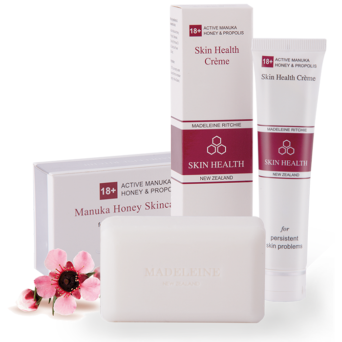 Bộ đôi xà phòng kem mật ong Manuka 18+ Skin Health trị mụn kháng khuẩn