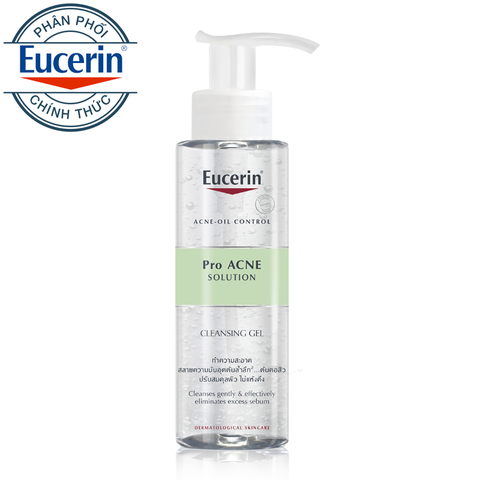  Gel rửa mặt Eucerin ProAcne Cleansing Gel cho da nhờn mụn 200ml 