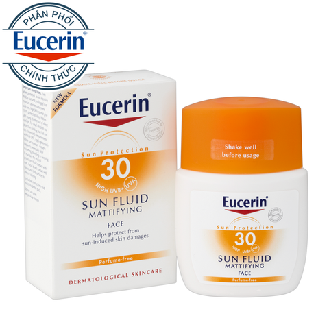  Kem chống năng SPF 50+ dành cho mọi loại da Eucerin Sun Fluid SPF 50+ 