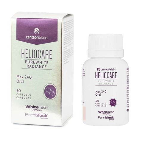  Viên uống làm trắng da, chống lão hóa Heliocare Purewhite Radiance Max 240 (60 Viên) 