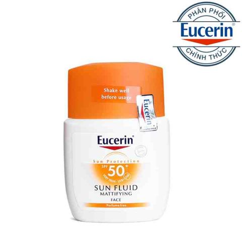  Kem chống năng SPF 50+ dành cho mọi loại da Eucerin Sun Fluid SPF 50+ 