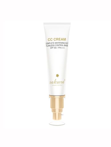  Kem Sakura CC cream SPF50+ PA++++ dưỡng trắng che khuyết điểm hoàn hảo 