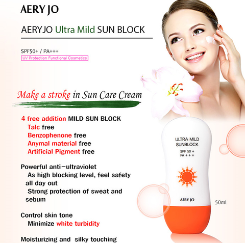  KEM CHỐNG NẮNG SPF50+PA+++ AERY JO 