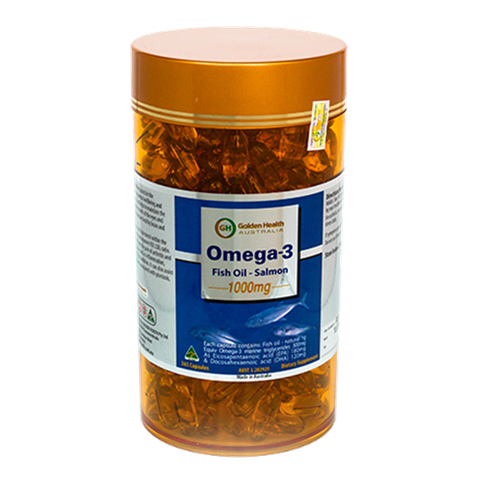  Viên uống dầu cá hồi Salmon Fish Oil Omega 3 1000mg  Golden Health (365 viên) 