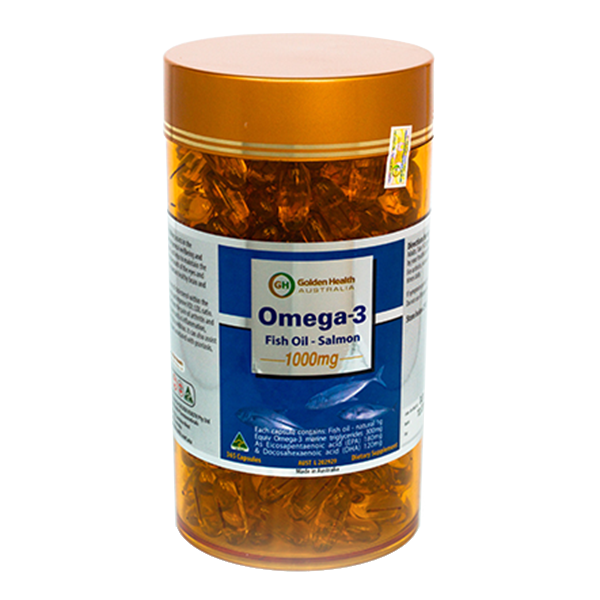 Viên uống dầu cá hồi Salmon Fish Oil Omega 3 1000mg  Golden Health (365 viên)