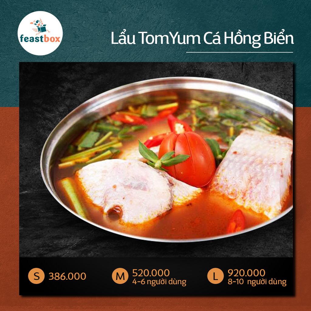 Lẩu Tom-Yum Cá Hồng Biển