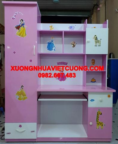  BÀN HỌC NHỰA LIỀN TỦ QUẦN ÁO BHA09 