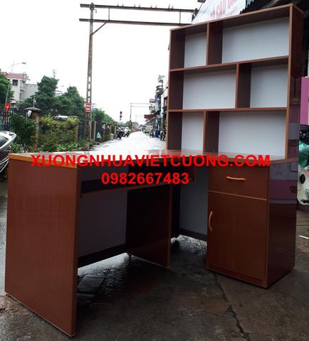  BÀN NHỰA HỌC SINH HÌNH L LIỀN GIÁ SÁCH BHD60 