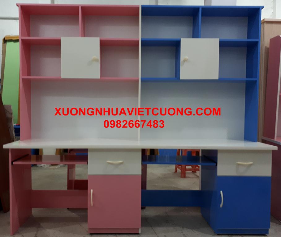 BÀN HỌC ĐÔI 2M LIỀN GIÁ SÁCH BHD74