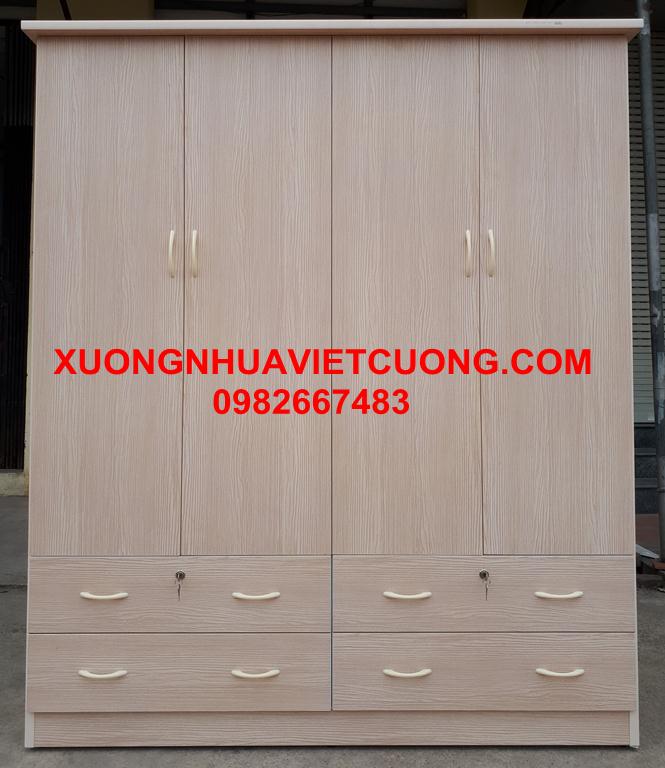 TỦ QUẦN ÁO NHỰA 4 BUỒNG TA4014