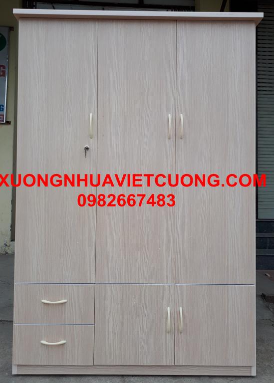 TỦ QUẦN ÁO NHỰA 3 BUỒNG TA3006