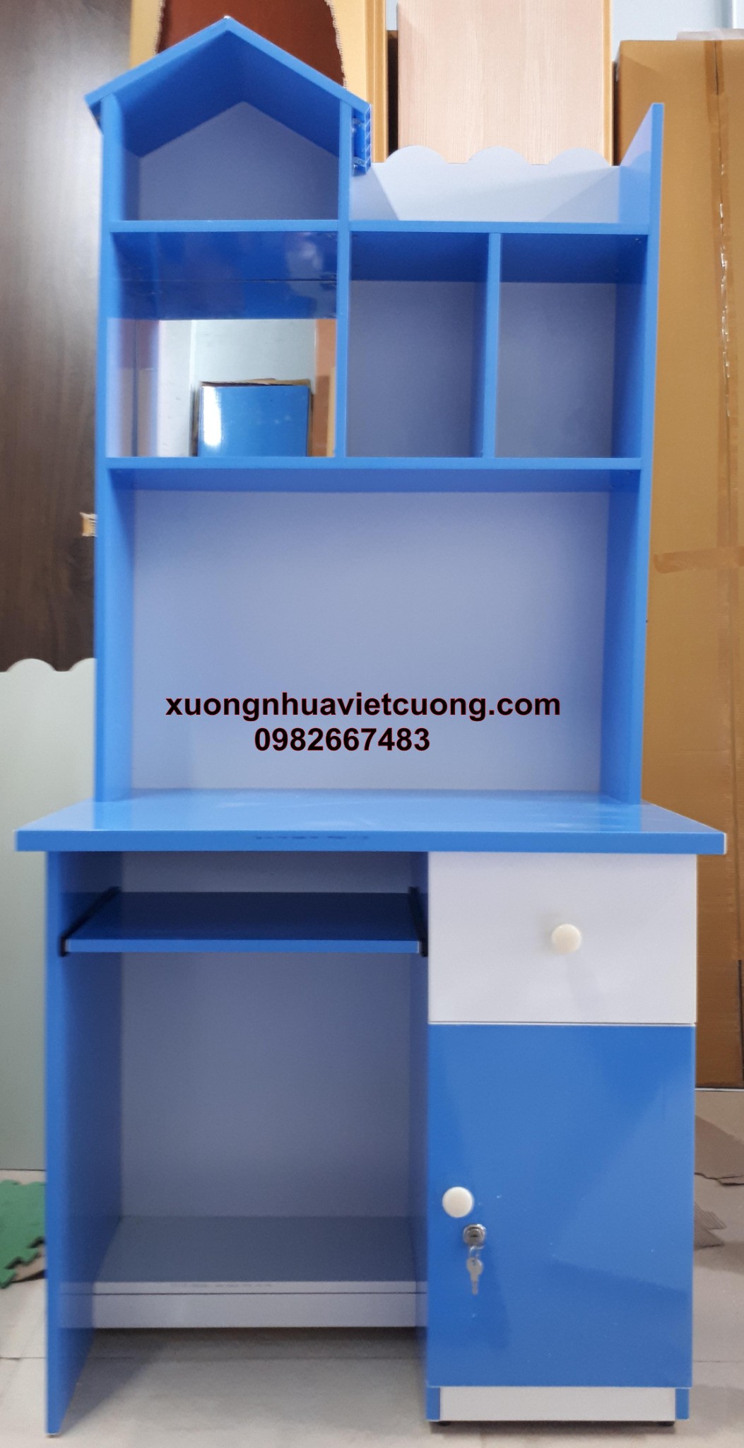 BÀN HỌC SINH LIỀN GIÁ SÁCH BH165
