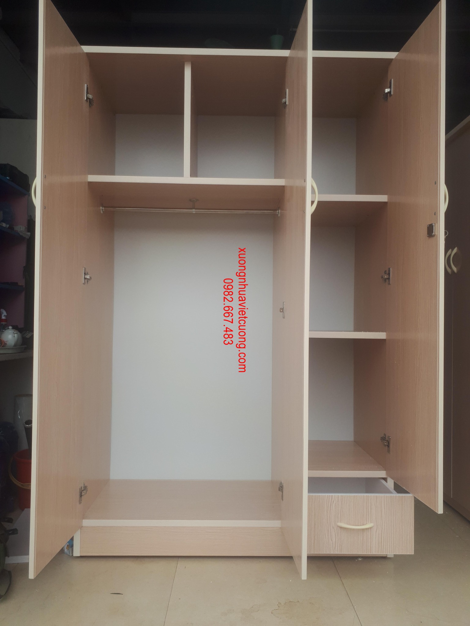 TỦ NHỰA ĐÀI LOAN 3 BUỒNG TA3163