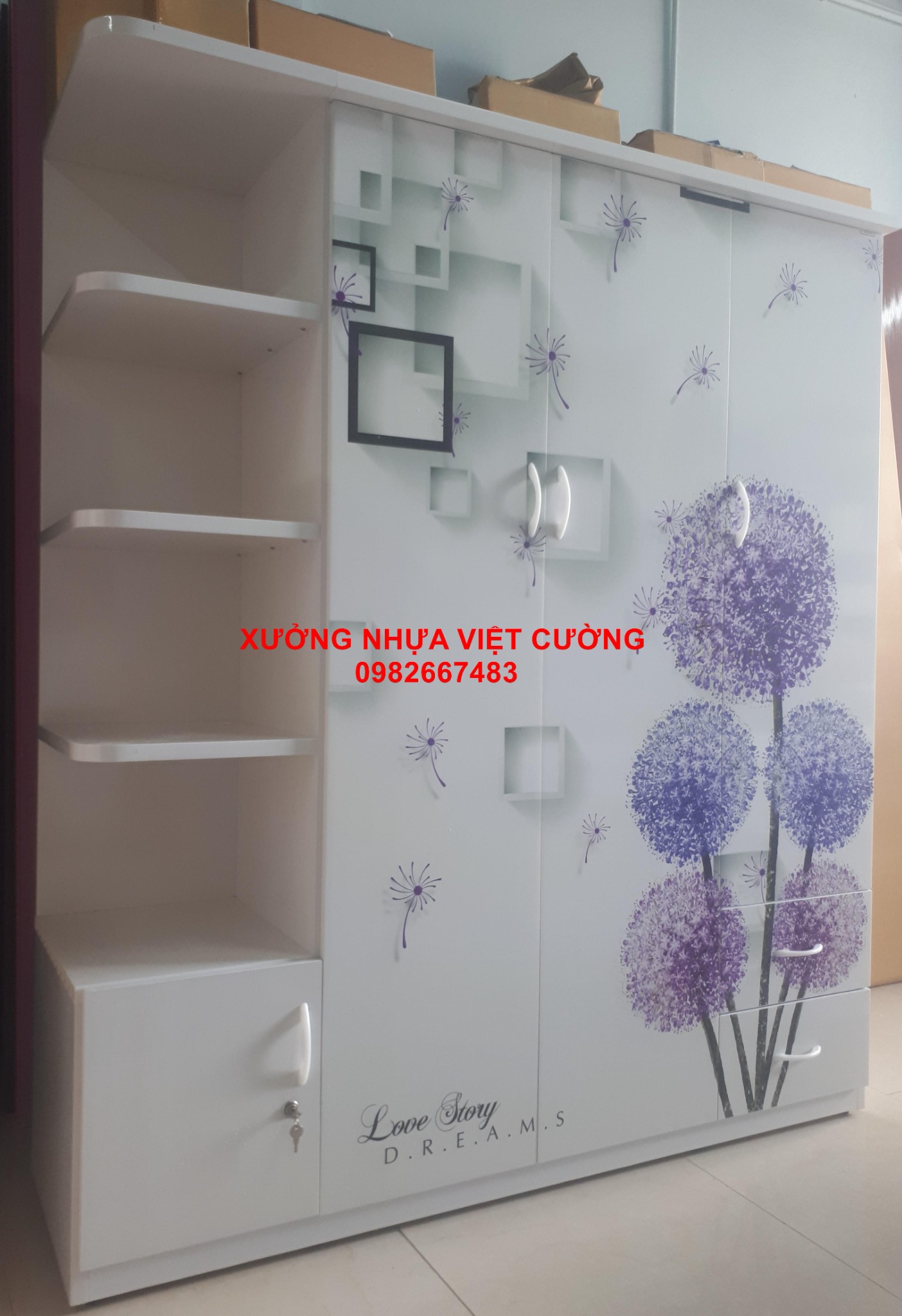 TỦ NHỰA ĐÀI LOAN 4 BUỒNG TA4176