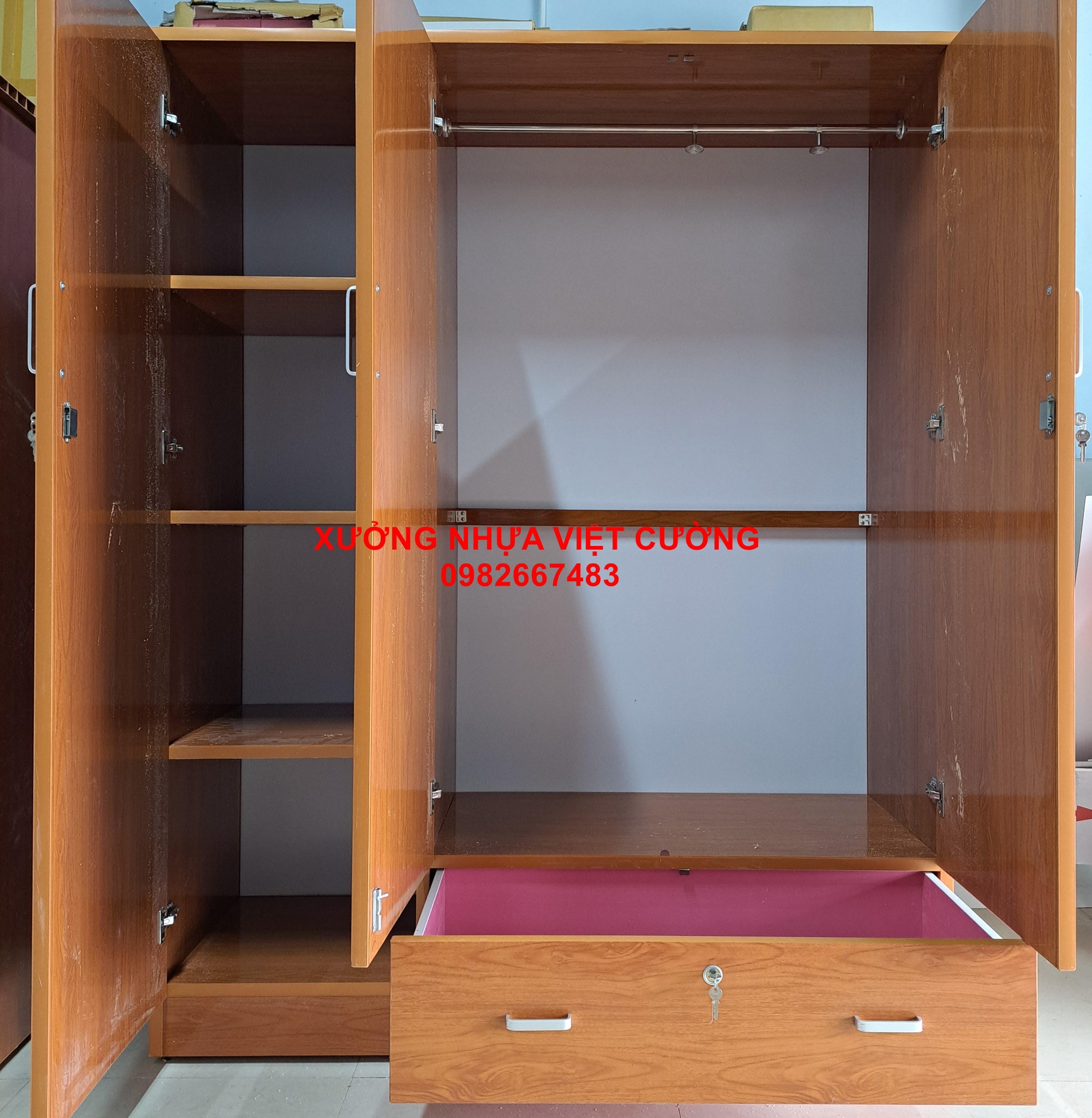 TỦ NHỰA ĐÀI LOAN 3 BUỒNG TA3172