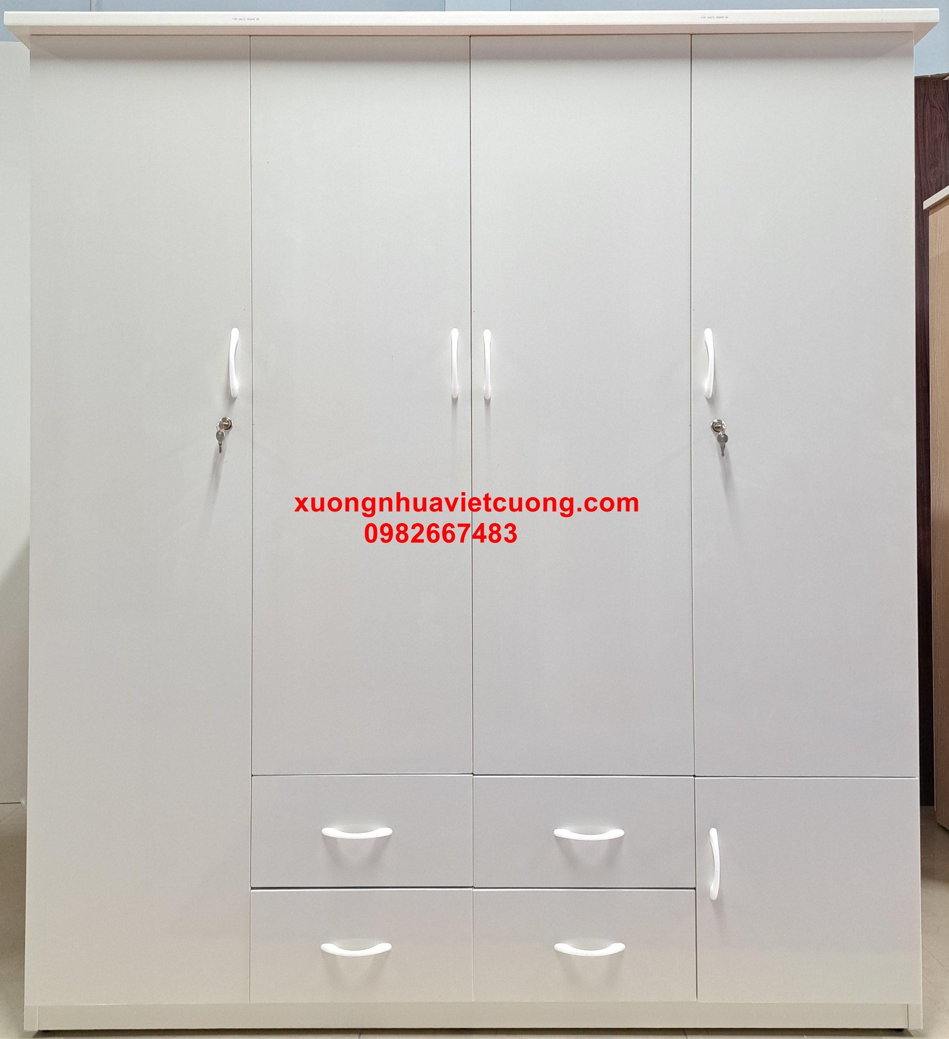 TỦ QUẦN ÁO NHỰA 4 BUỒNG TA4180