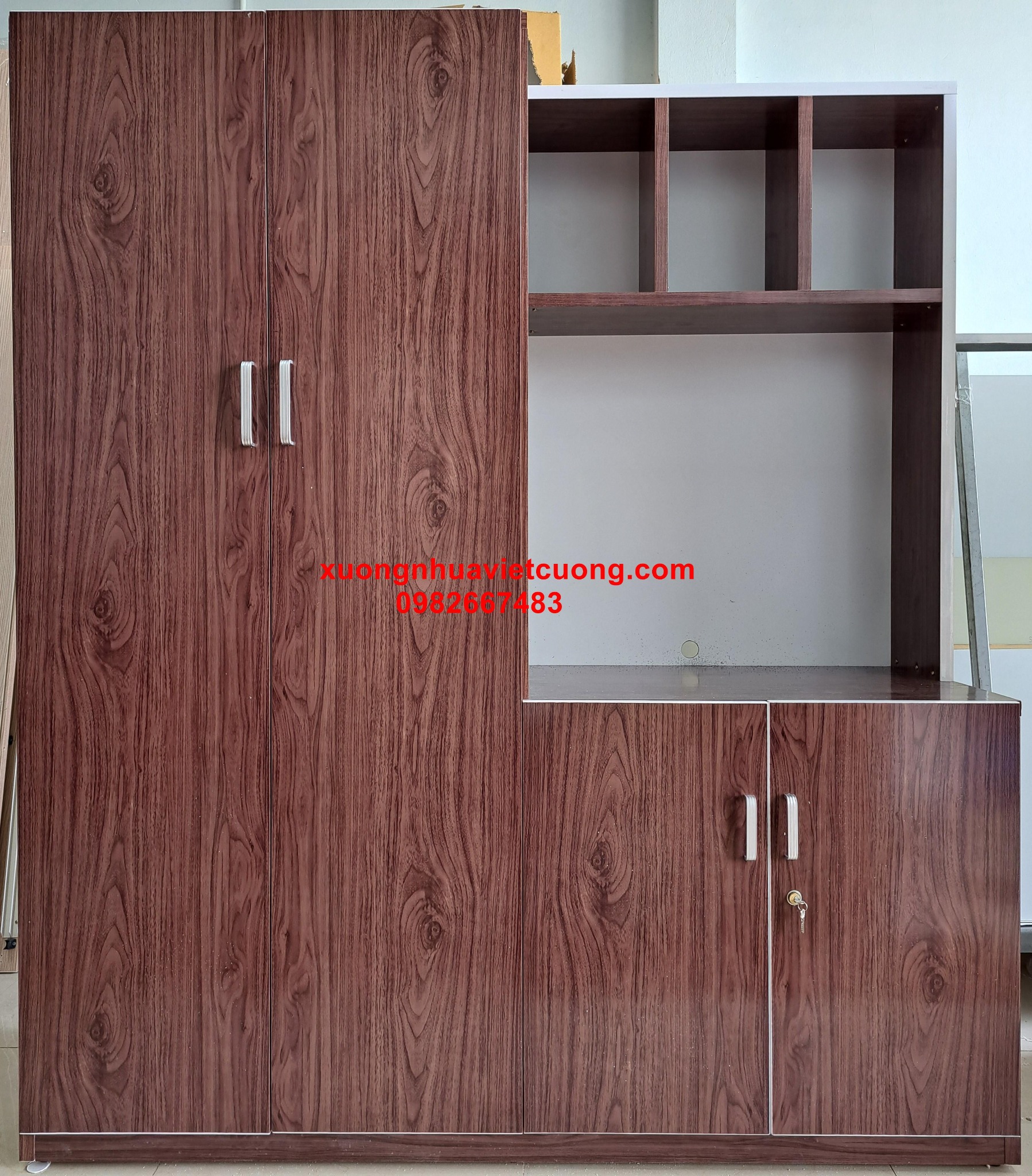 BÀN HỌC NHỰA LIỀN TỦ QUẦN ÁO BHA36