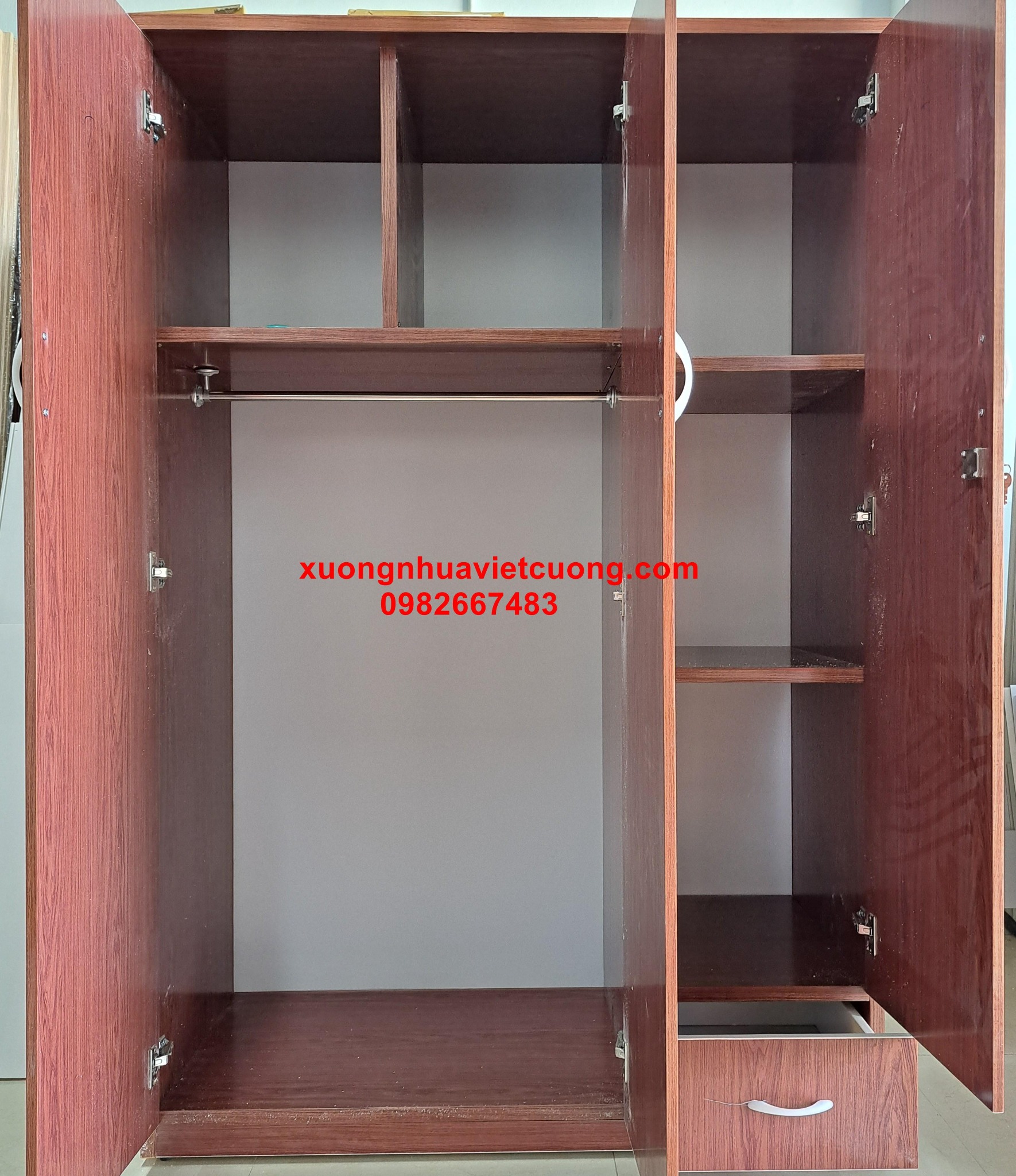 TỦ QUẦN ÁO NHỰA 3 BUỒNG TA3213