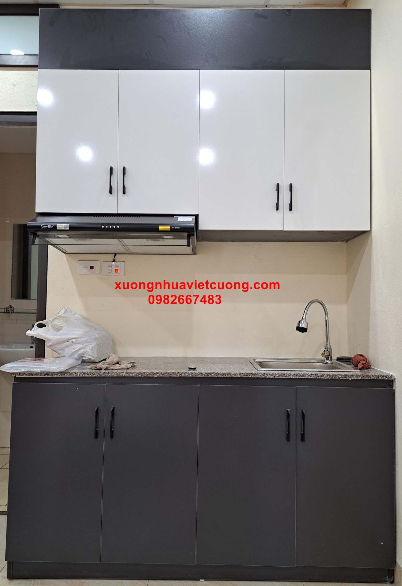 TỦ BẾP NHỰA CAO CẤP TBN12