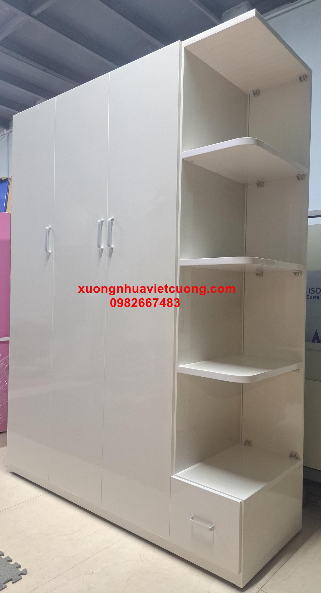 TỦ QUẦN ÁO NHỰA CÓ KỆ ATT255