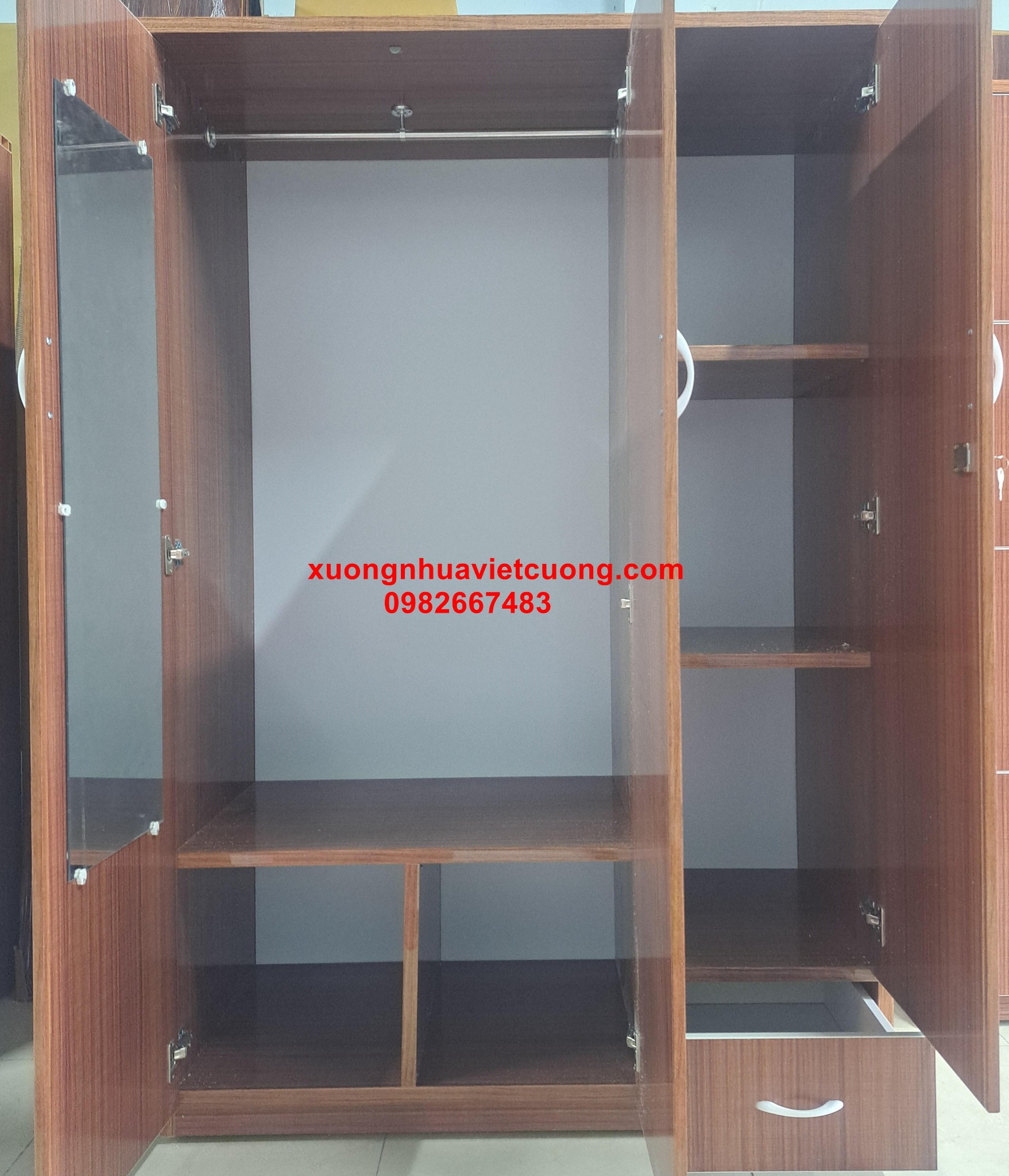 TỦ QUẦN ÁO NHỰA 3 CÁNH TA3358