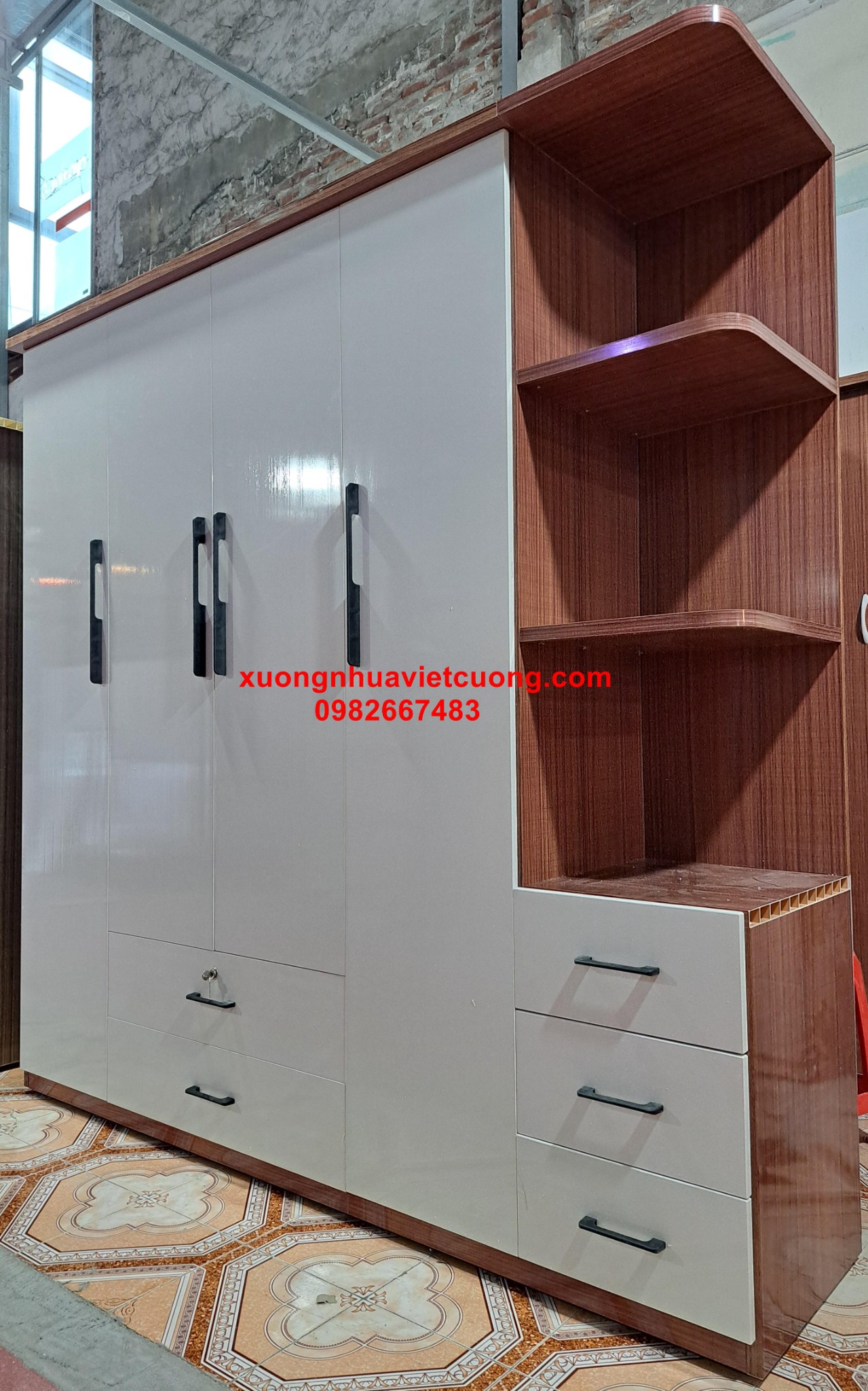 TỦ QUẦN ÁO NHỰA CÓ KỆ ATT502