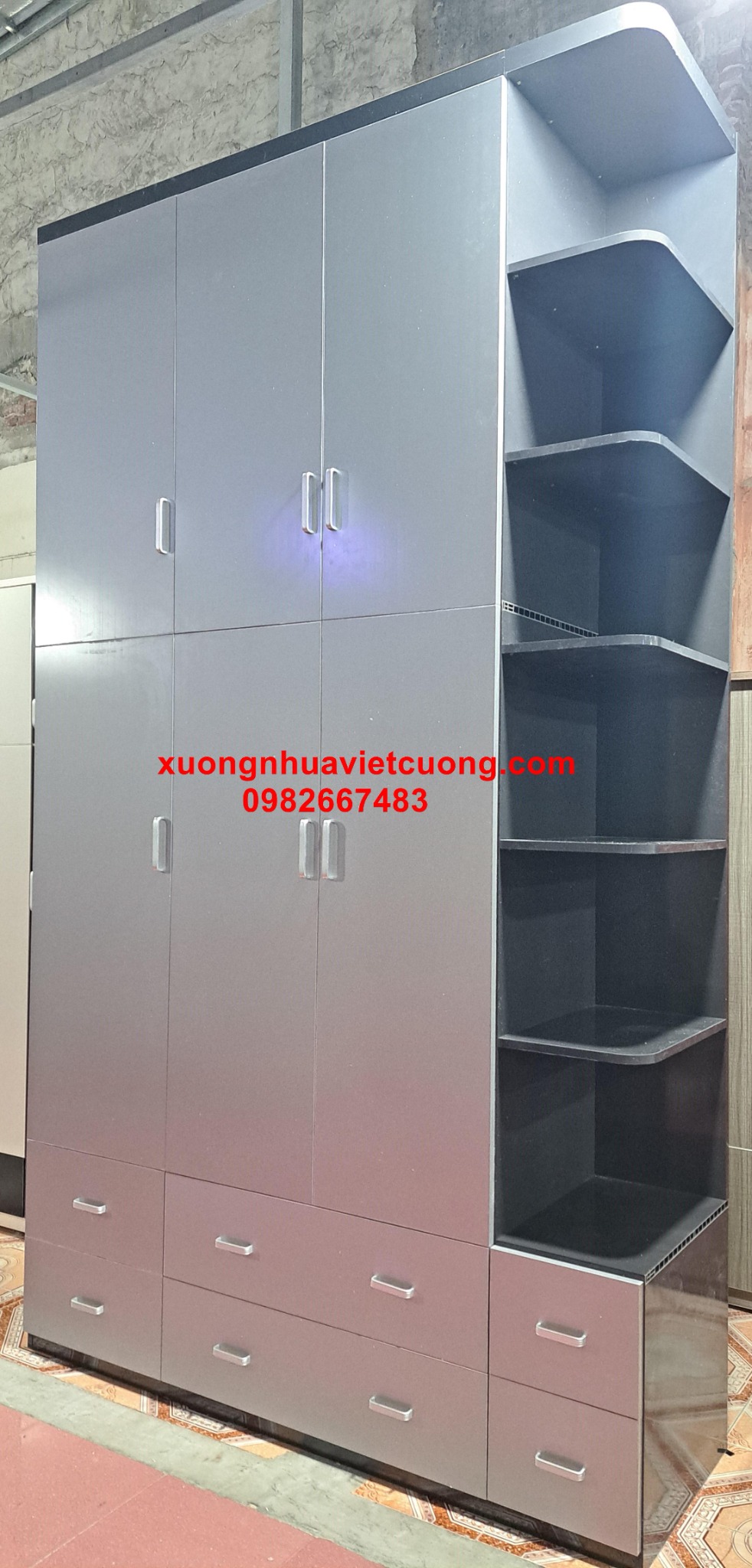 TỦ NHỰA 4 BUỒNG CÓ KỆ ATT516
