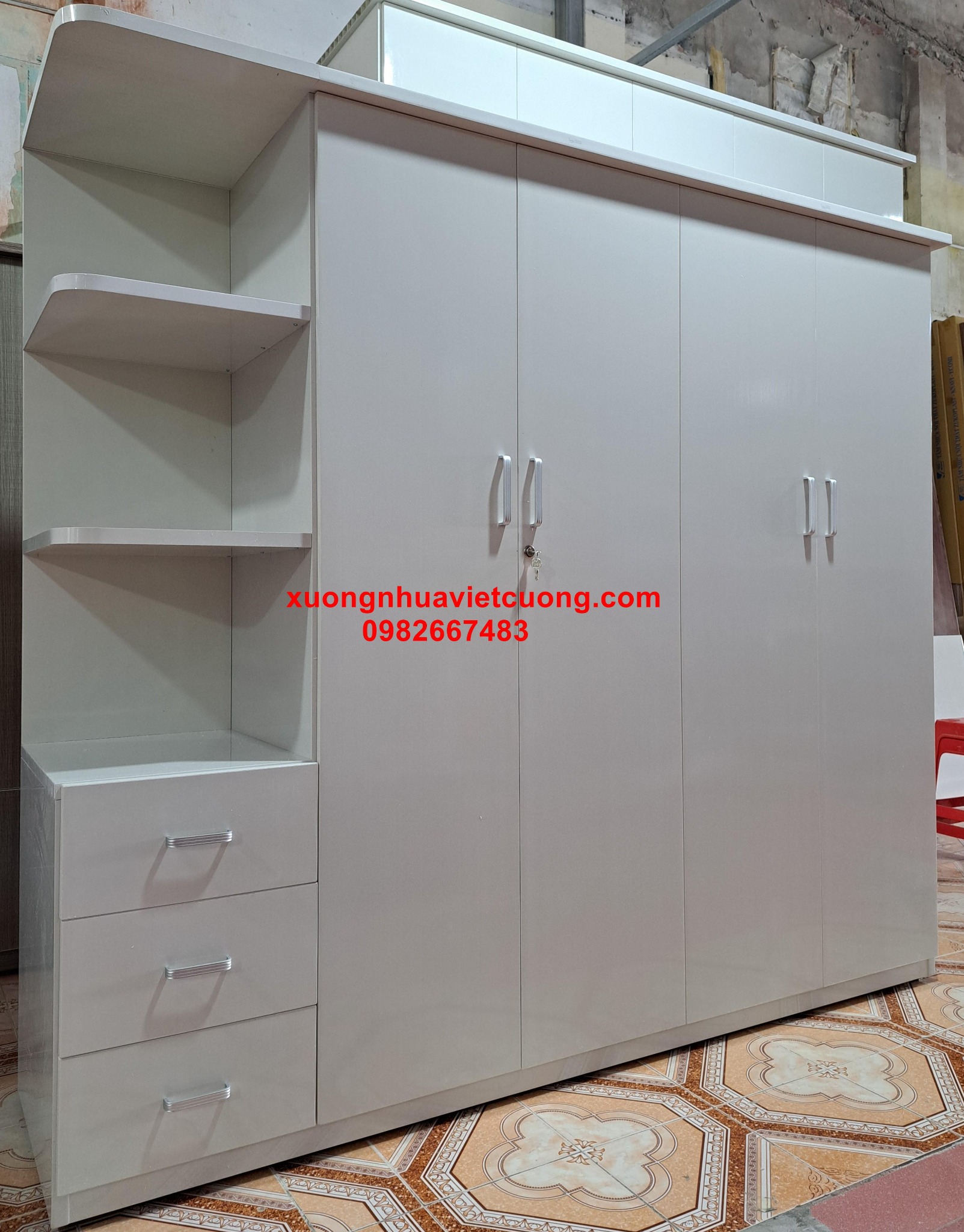 TỦ NHỰA QUẦN ÁO CÓ KỆ ATT505