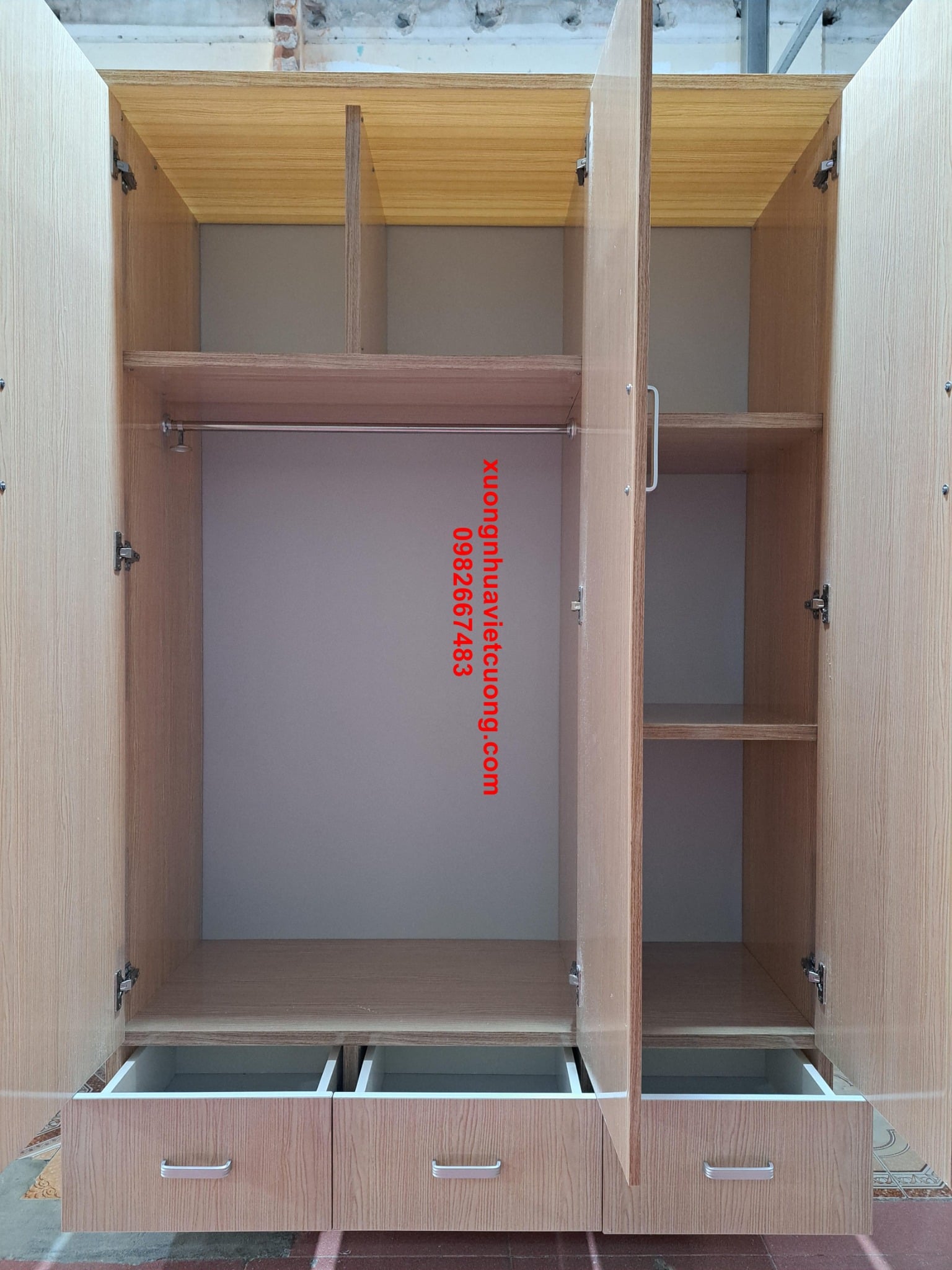 TỦ ÁO NHỰA 3 BUỒNG TA3450