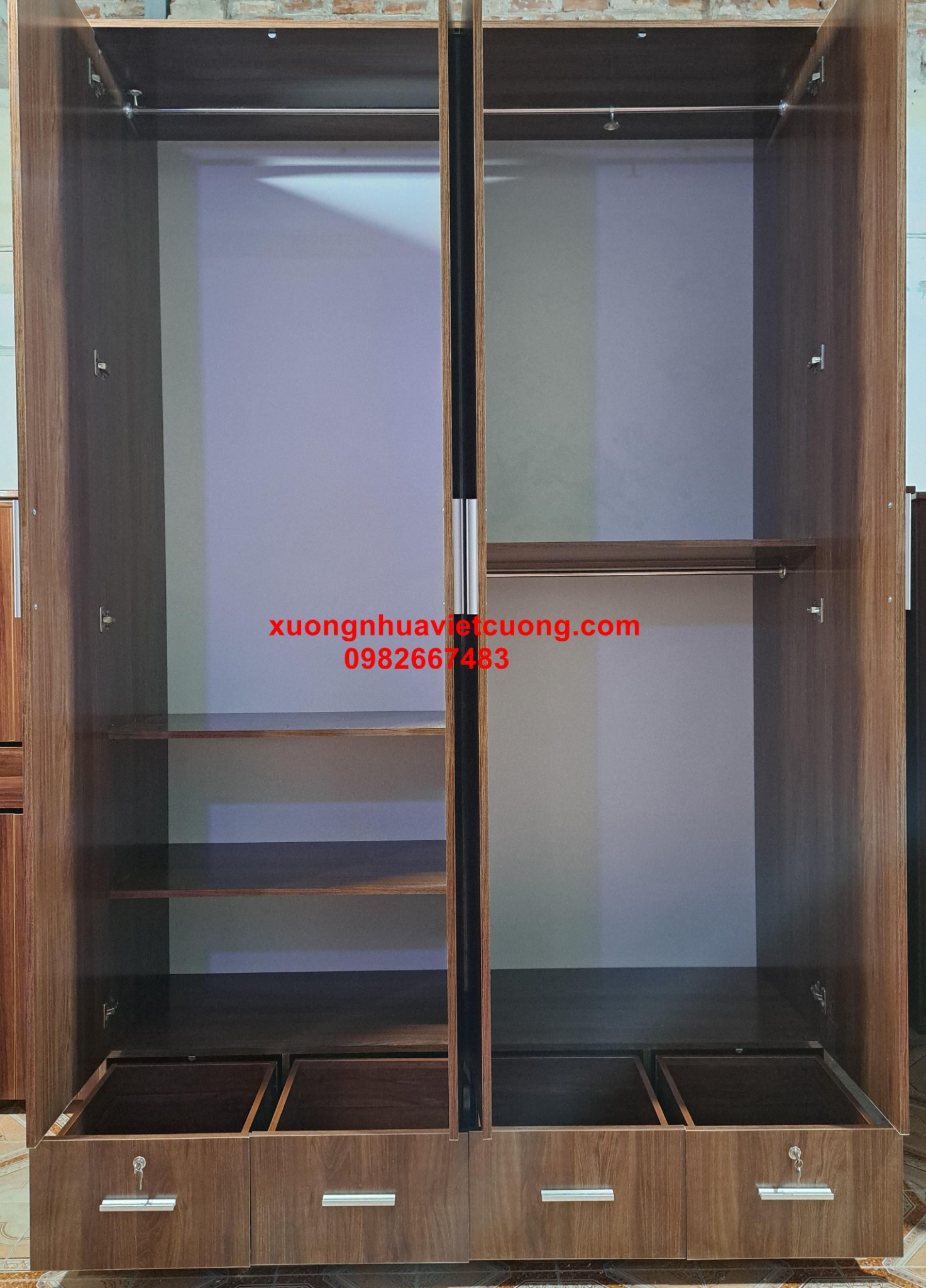 TỦ QUẦN ÁO NHỰA 4 BUỒNG TA4405