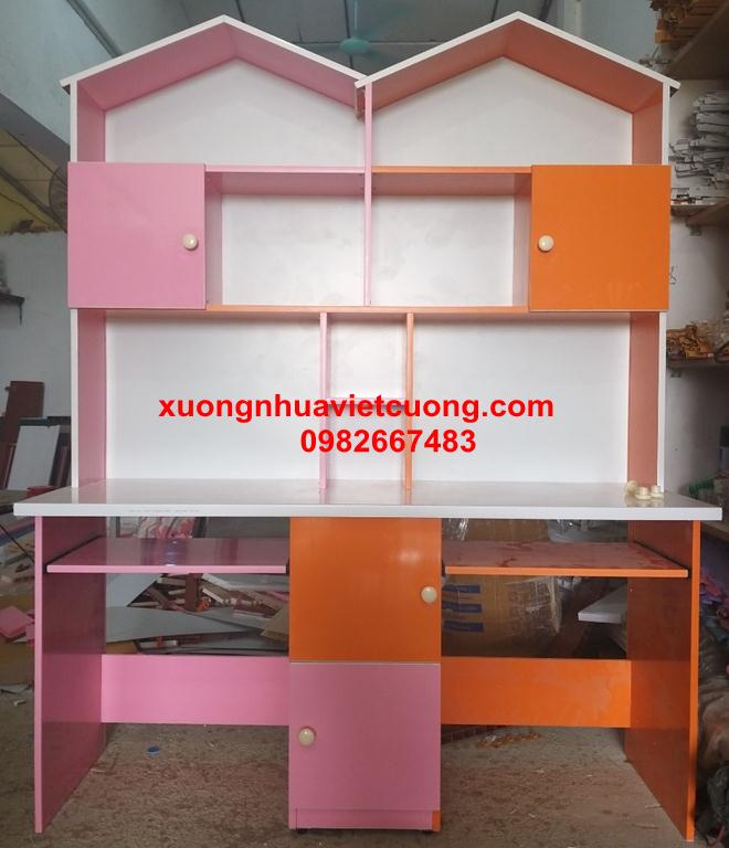 BÀN HỌC ĐÔI 1,4M LIỀN GIÁ SÁCH BHD123