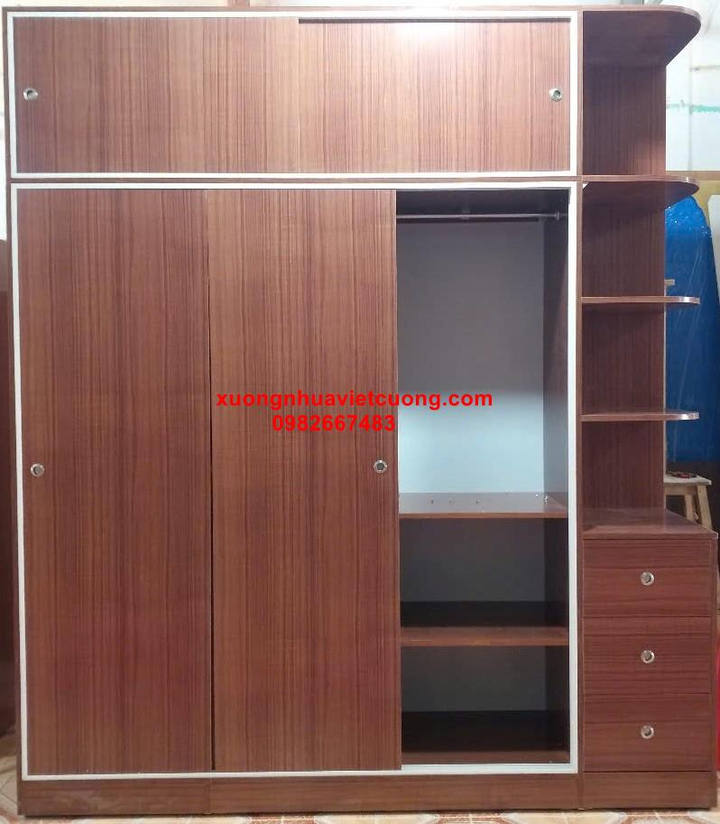 TỦ NHỰA CÁNH TRƯỢT CÓ KỆ ATT518