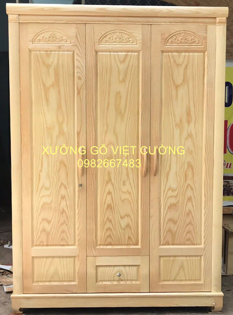 TỦ GỖ SỒI 3 CÁNH TG315