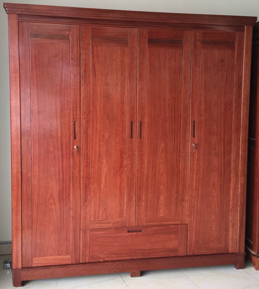 TỦ GỖ LÁT 4 CÁNH TG411