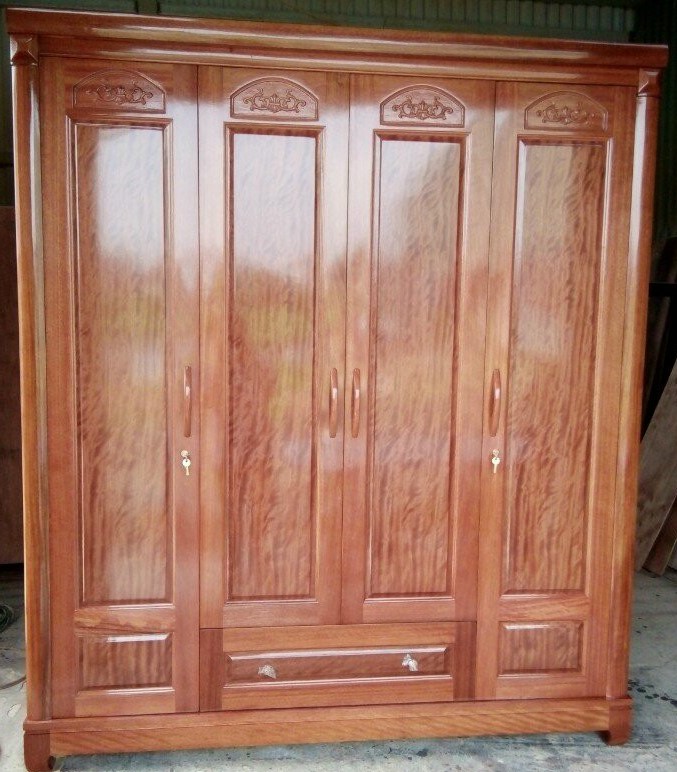 TỦ GỖ LÁT 4 CÁNH TG410