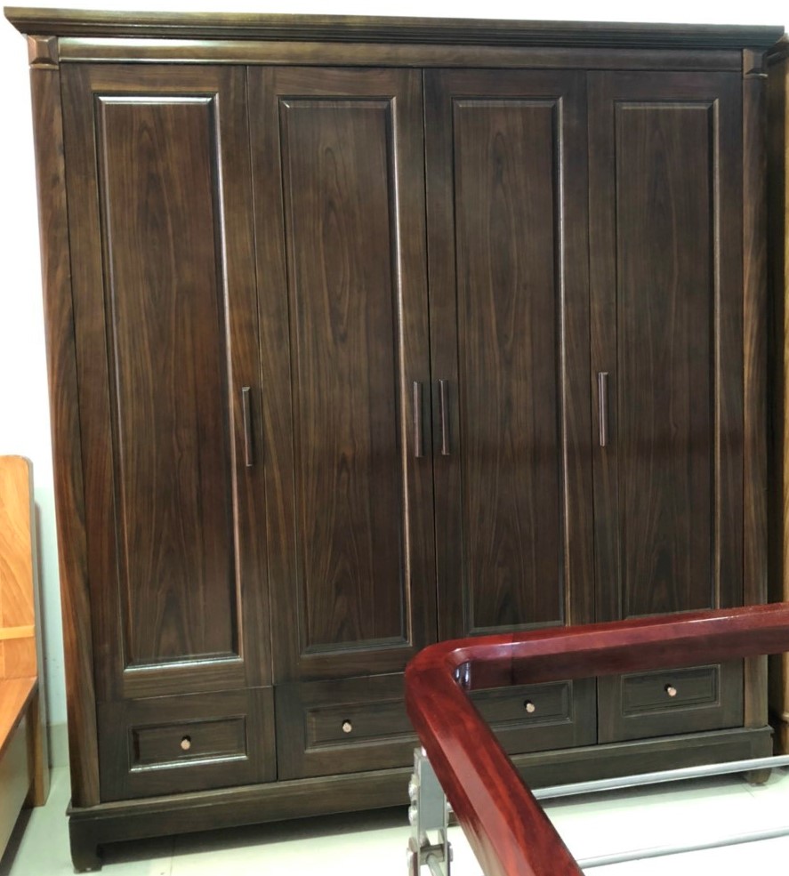 TỦ GỖ ÓC CHÓ 4 CÁNH TG413