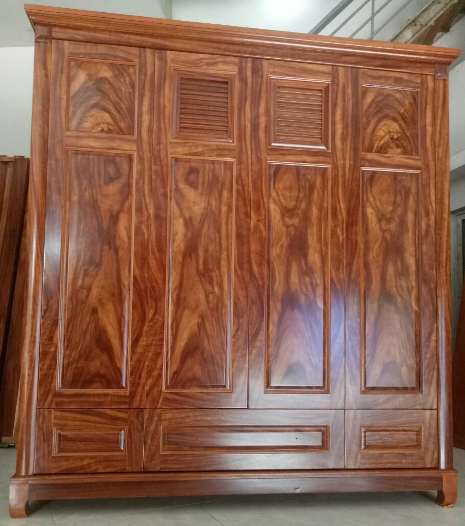 TỦ  GỖ 4 CÁNH CẨM HƯƠNG TG402