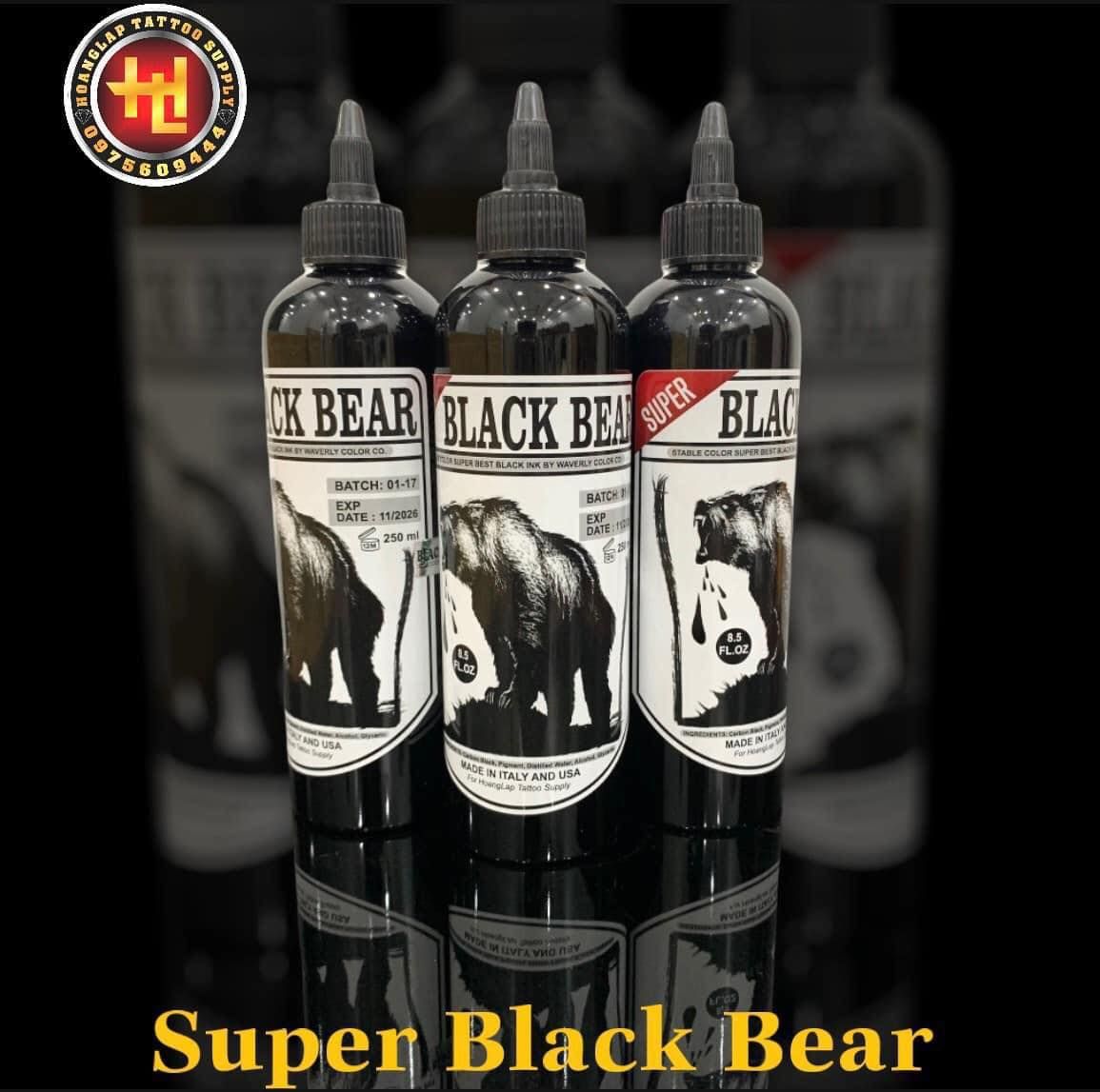 MỰC XĂM HÌNH MÀU SIÊU ĐEN BLACK BEAR (250 ml )