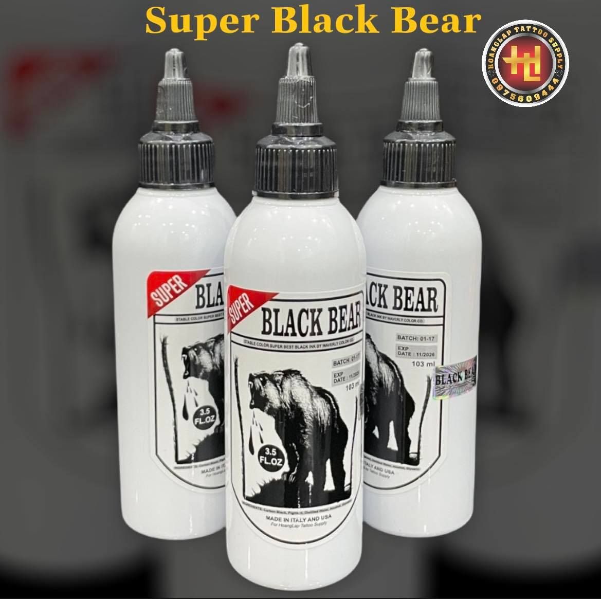 MỰC XĂM HÌNH MÀU SIÊU ĐEN SUPER BLACK BEAR (103 ml )